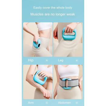 Portable Electric Muscle Relaxation Ring Massager - with Digital Display Pink