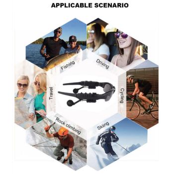 Brown Bluetooth Sunglasses with Wireless Earbuds for Music and Calls