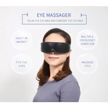 Black Touch-Control Rechargeable Heated  Eye Massager for Daily Use