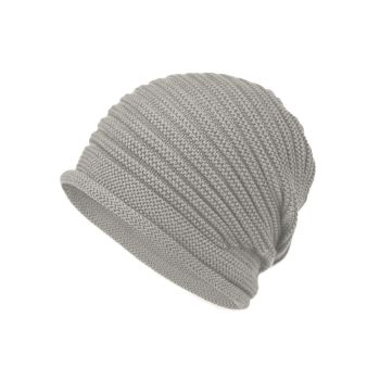 Gray Warm & Stylish Women's Knitted Beanie Hats (3-Pack) - Perfect for Cold Weather Comfort