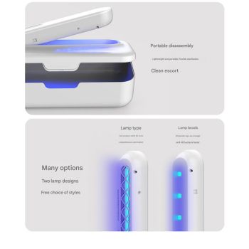 White 2-in-1 UV Sterilizer Box & Detachable Wand - For Phone, Jewelry, Masks