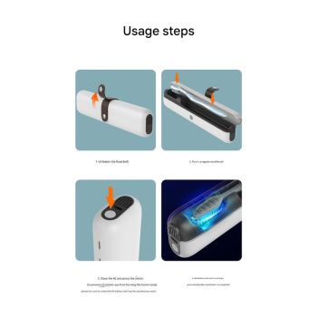 Travel UVC Toothbrush Sanitizer Box - Magnetic Closure, Rechargeable