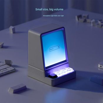 Vintage PC Design Bluetooth Speaker - Portable, Colorful LEDs, Phone Holder