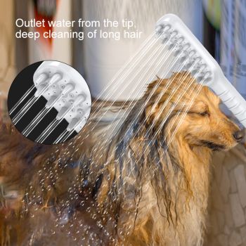 Handheld Pet Grooming Shower Sprayer - With Comb Teeth Hose & Adapters