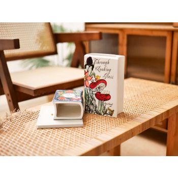 Literary Book Vase - Creative Ceramic Planter & Desk Organizer(Type A - 21x13x7cm)