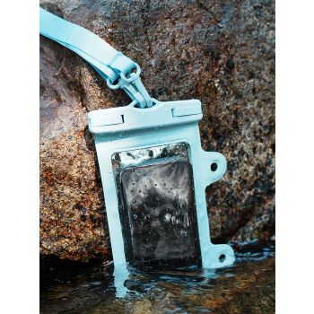 Blue 2-Pack Universal IPX8 Waterproof Phone Pouch with Lanyard - Touch Sensitive Case for Swimming & Outdoor Sports