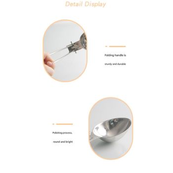 Silver 304 Stainless Steel Folding Camping Spatula  - 2 Pack Compact & Portable Outdoor Cooking Utensils