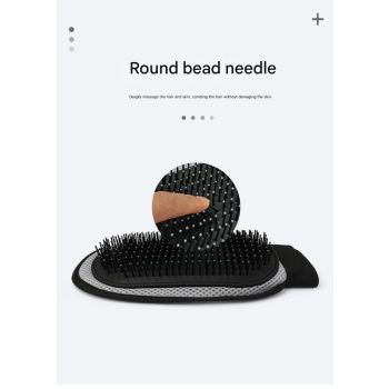 2 Pcs Grey And Black Pet Grooming Glove - Gentle Deshedding & Massage Mitt for Dogs & Cats, Efficient Fur Remover