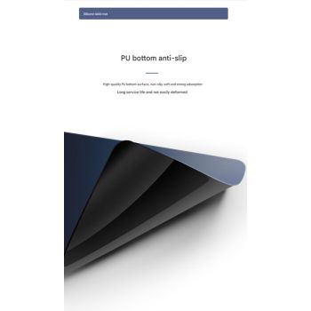 Black-Blue Gradient Premium Large Silicone Mouse Pad - Non-Slip, 600x300mm for Office and Gaming