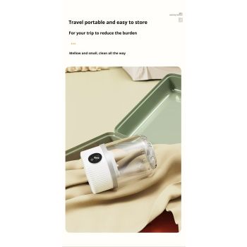 White Portable Mini Washing Machine - Rechargeable USB-C Electric Washer for Travel, Delicates & Socks