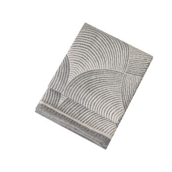 Grey Luxurious Paisley Jacquard Throw Blanket - Soft Wool Blend with Tassels, 120x150cm, Lightweight Sofa & Nap Blanket