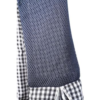 Black and White Checkered Comfortable Pet Sling Carrier for Small Dogs & Cats - Breathable Cotton Checkered Bag, Hands-Free, Safety Features