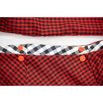 Black and Red Checkered Comfortable Pet Sling Carrier for Small Dogs & Cats - Breathable Cotton Checkered Bag, Hands-Free, Safety Features