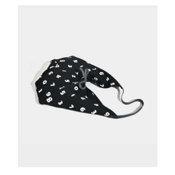 Black and White Chic Number Print Canvas Tote Bag - Lightweight Polyester Shoulder Bag for Everyday Essentials & A4