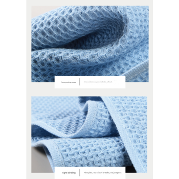 Green Premium 3-Piece Waffle Weave Cotton Towel Set - Lightweight, Quick-Dry & Absorbent - Bath, Hand, Face Cloth