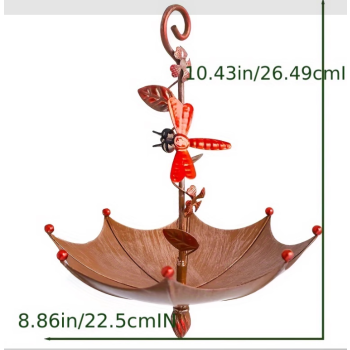 Nectar Charming Hanging Umbrella Bird Feeder - Decorative Outdoor Garden Accent