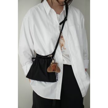 Blue 2PCS Cute Lightweight Drawstring Crossbody Phone Bag - Simple Mini Shoulder Pouch (21x22cm)