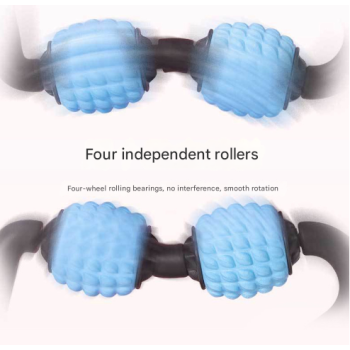 Blue Set of 2 Foam Roller Ring Leg Massagers - Muscle Relief & Circulation Tool