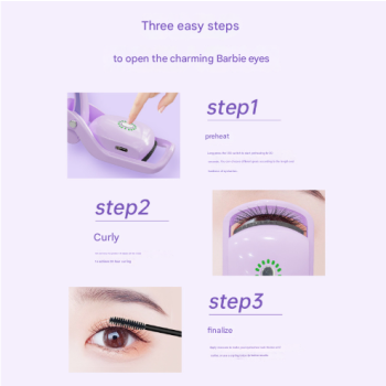 White USB Rechargeable Electric Heated Eyelash Curler - Lash Lift and Extension Tool