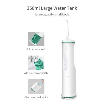 Black Home Electric Oral Irrigator - Portable Water Flosser for Teeth Cleaning