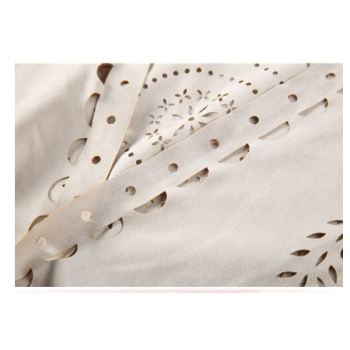 Pink Suede Wheat Tassel Triangle Scarf - Autumn Warm Shawl for Women, Hollow-Out Fringe Design