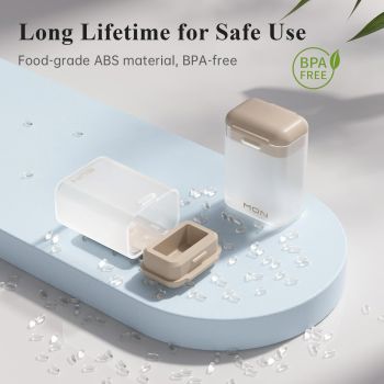 Transparent + Multicolor Cover Weekly Pill Organizer 1-Time-a-Day - Large Capacity Magnetic Closure Pill Box (246 x 49 x 23 mm)