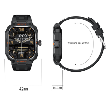 Silver 2-in-1 Smartwatch with Earbuds and 2.01-Inch HD Screen for Sports