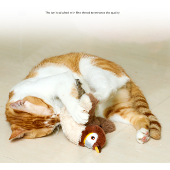 Crab Electric Flapping Plush Cat Toy with Sound - Realistic Self-Play Pet Toy