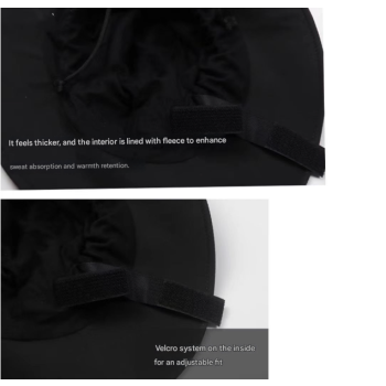 Rose Red Autumn-Winter Waterproof Sun Hat with Fleece Lining and Wide Brim