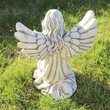 Nordic Style Resin Angel Garden Ornament - Serene Religious Decor