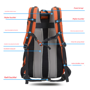 Black 20L Women's Orange Mountaineering Backpack - Water-Resistant