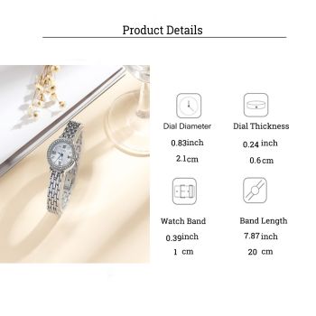 Elegant 5-Piece Women's Jewelry & Watch Set - Crystal Accented Heart Design(Green)