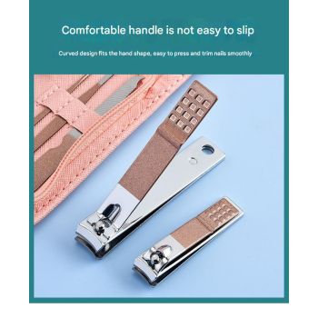 30-Piece Professional Manicure & Pedicure Set,Stainless Steel Grooming Kit(Rose Gold)