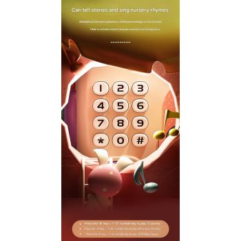 Interactive Kids' Piggy Bank Safe with Music, Stories & Password Lock(Yellow)