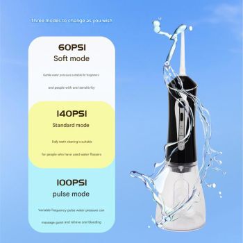 CharmHome Portable Oral Irrigator - 3 Modes, 140 PSI, IPX7 Waterproof(White)