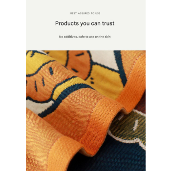 Premium Cartoon Animal Print Gauze Bath Towel - 70x140cm, Soft, Absorbent(Sun God 70*140)