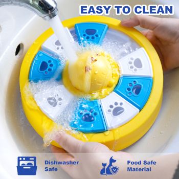 Interactive Dog Puzzle Feeder Toy - Slow Feeder for IQ Training & Mental Stimulation(yellow)