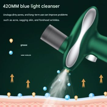 Portable Nano Facial Steamer & Oxygen Sprayer with Red/Blue Light Therapy(pink)