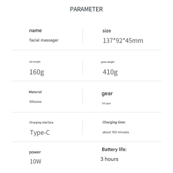 Mini Facial & Head Massager with Heat Therapy - USB-C Rechargeable, 3 Modes(Light purple)