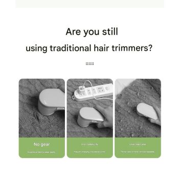 Upgraded Electric Lint Remover with LED Display - 6-Blade, Type-C Fast Charge, 2-in-1 with Sticky Roller(White)