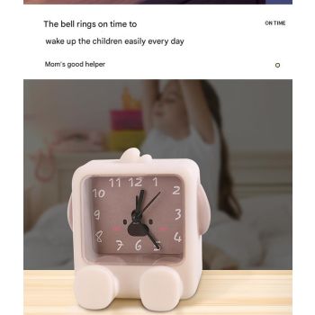 Adorable Cartoon Animal Alarm Clock - Silent Quartz Movement, Loud Alarm, Battery Operated(Yellow)