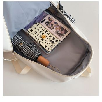 Large Capacity Nylon Backpack - Fits Tablet, A4 Magazines, Umbrella - Multiple Pockets & Adjustable Straps(blue)