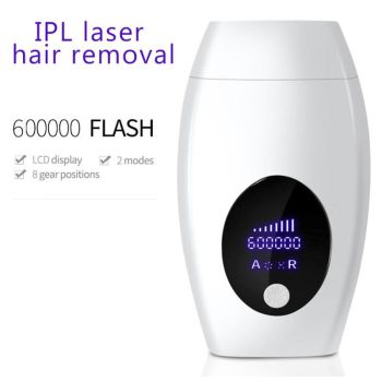 IPL Laser Hair Removal Device - 600,000 Flashes, 8 Intensity Levels, LCD Display & 2 Modes(white)