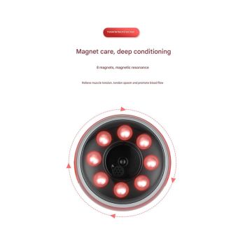 Smart Electric Cupping & Gua Sha Massager with Red Light Therapy & Magnetic Stones - 5 Levels, Rechargeable(white)