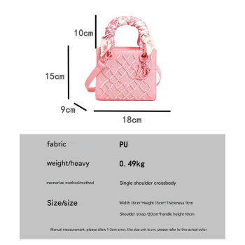 Elegant Embossed PU Leather Handbag with Scarf Detail - Versatile Top-Handle & Crossbody Bag(red)