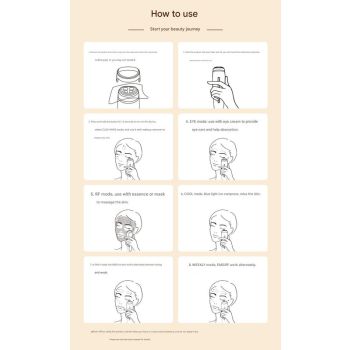 Multi-Function Facial Beauty Device - 6 Modes, 3 Intensity Levels, LED Therapy & Magnetic Charging(blue)