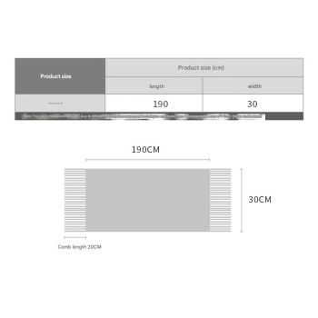 Beige Contrast Edge & Tassel Scarf - Chic Autumn/Winter Neckwear (190x30cm)