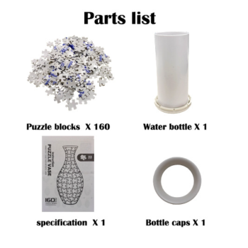 Unique 3D Puzzle Vase with Built-in Water Holder - Fun DIY Project (Castle)