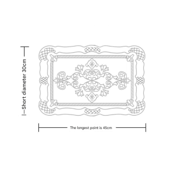 4 pcs Decorative Faux Leather Placemats - Unique Shape, Beautiful Packaging (Light blue)