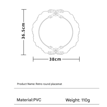 4 pcs Retro Faux Leather Placemat - Waterproof & Oil-Proof Dining Table Mat (Green)